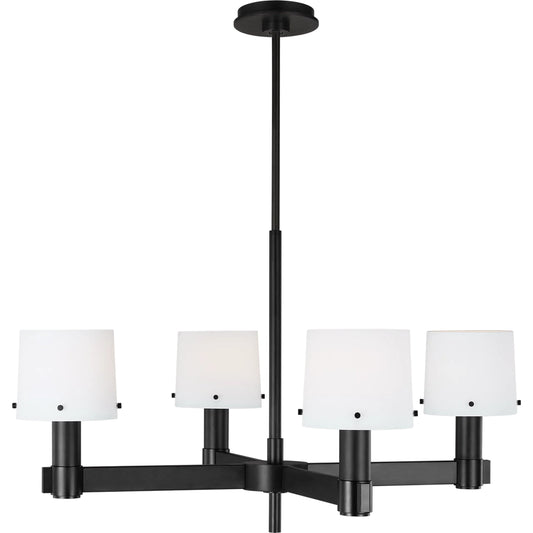 Palma Medium Chandelier by Visual Comfort & Co. in aged iron. Made from steel in a unique style.