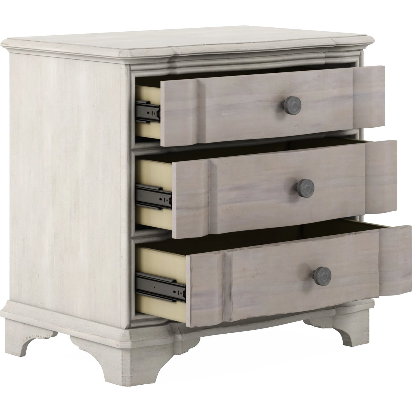 003 SI-2155738 | Additional Silo | Alcove Nightstand by A.R.T. Furniture in belgian ivory, washed maple. Made from acacia solids, maple veneers, metal in a traditional style.