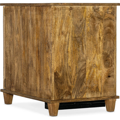 Commerce & Market Roped Accent Chest by Hooker Furniture in medium natural wood. Made from mango solids, rope in a cottage & farmhouse style.