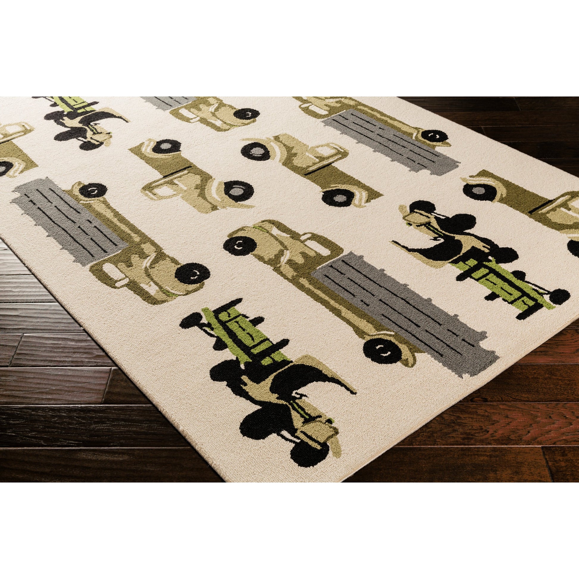 Tic Tac Toe TCT-6004 Indoor/Outdoor Rug by Surya in gray, rust, dark blue, mustard, black, cream. Made from 100% wool in a unique style.