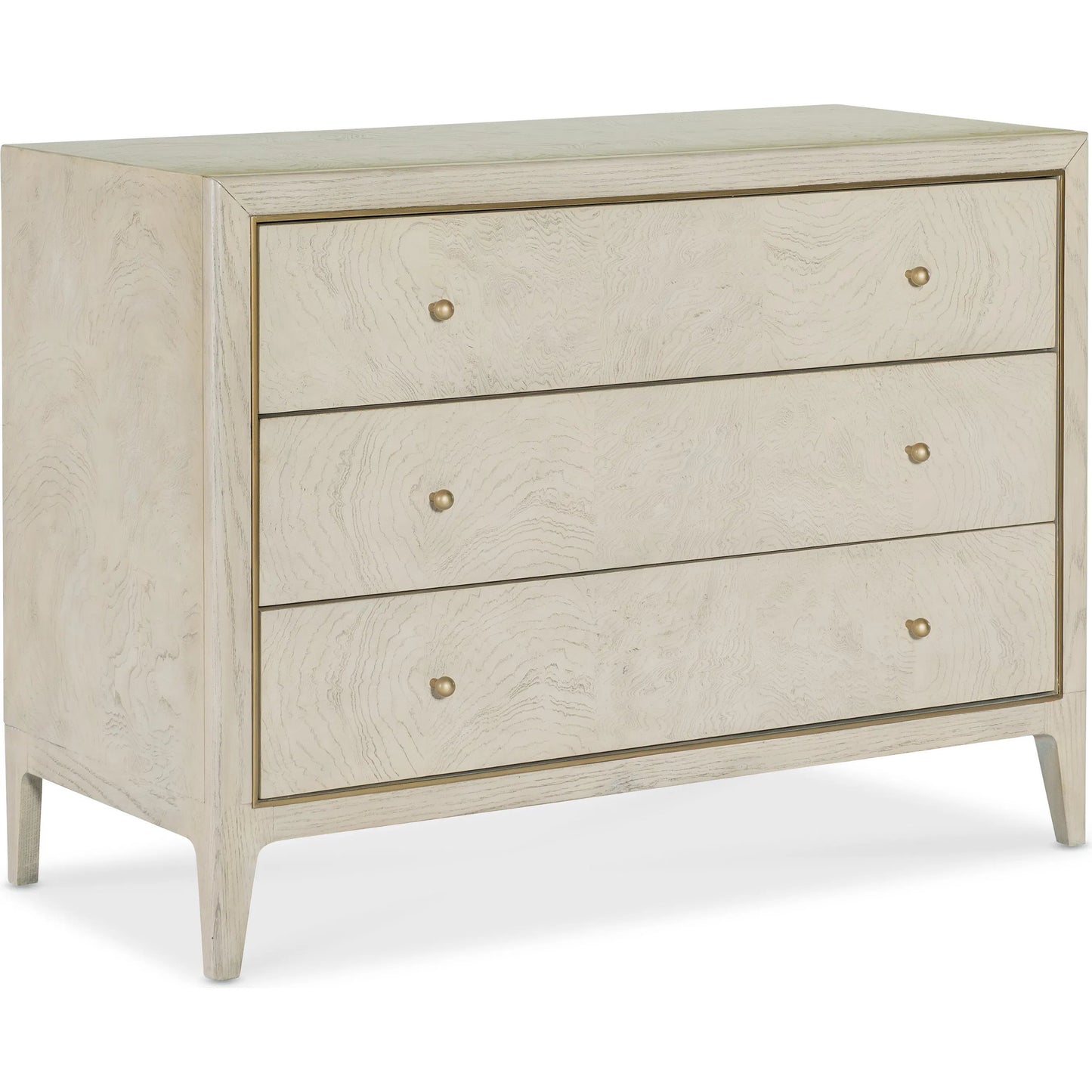 001 SI-2458428 | Primary Silo | Melange Wanderlust Chest by Hooker Furniture in light greige, ash burl veneers. Made from wood, metal, fabric, 100% polyester in a transitional style.