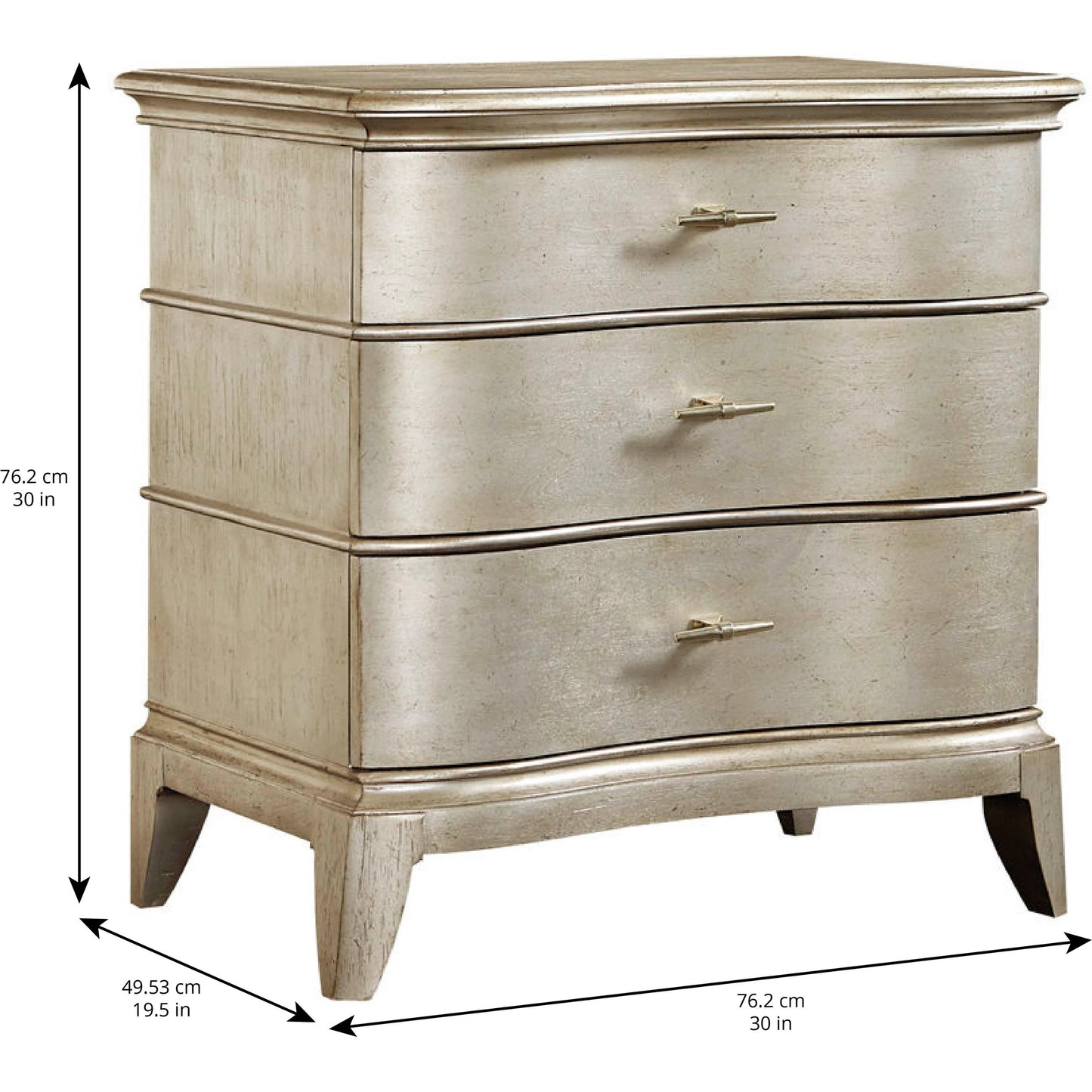 005 SR-882090 | Additional Silo | Starlite Nightstand by A.R.T. Furniture in silver and peri. Made from parawood solids, primavera veneer in a transitional style.