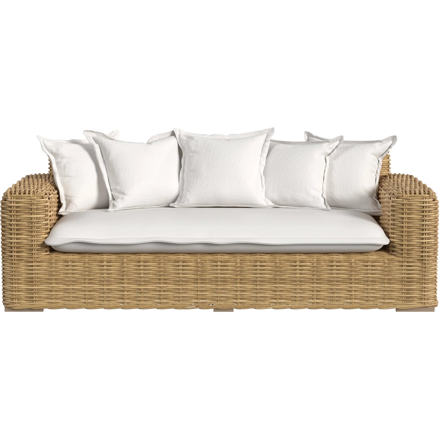 002 SI-2318675 | Additional Silo | Playa Outdoor Loveseat by Sunset West in medium wood. Made from resin wicker in a rustic style.