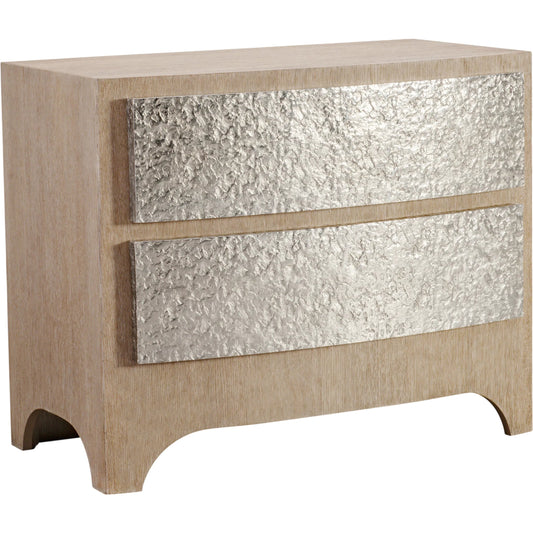 Konstance Nightstand by Bernhardt in silver, brown. Made from wood, metal in a unique style.
