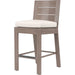 Laguna Outdoor Barstool in Canvas Flax by Sunset West in browns. Made from aluminum in a modern style.