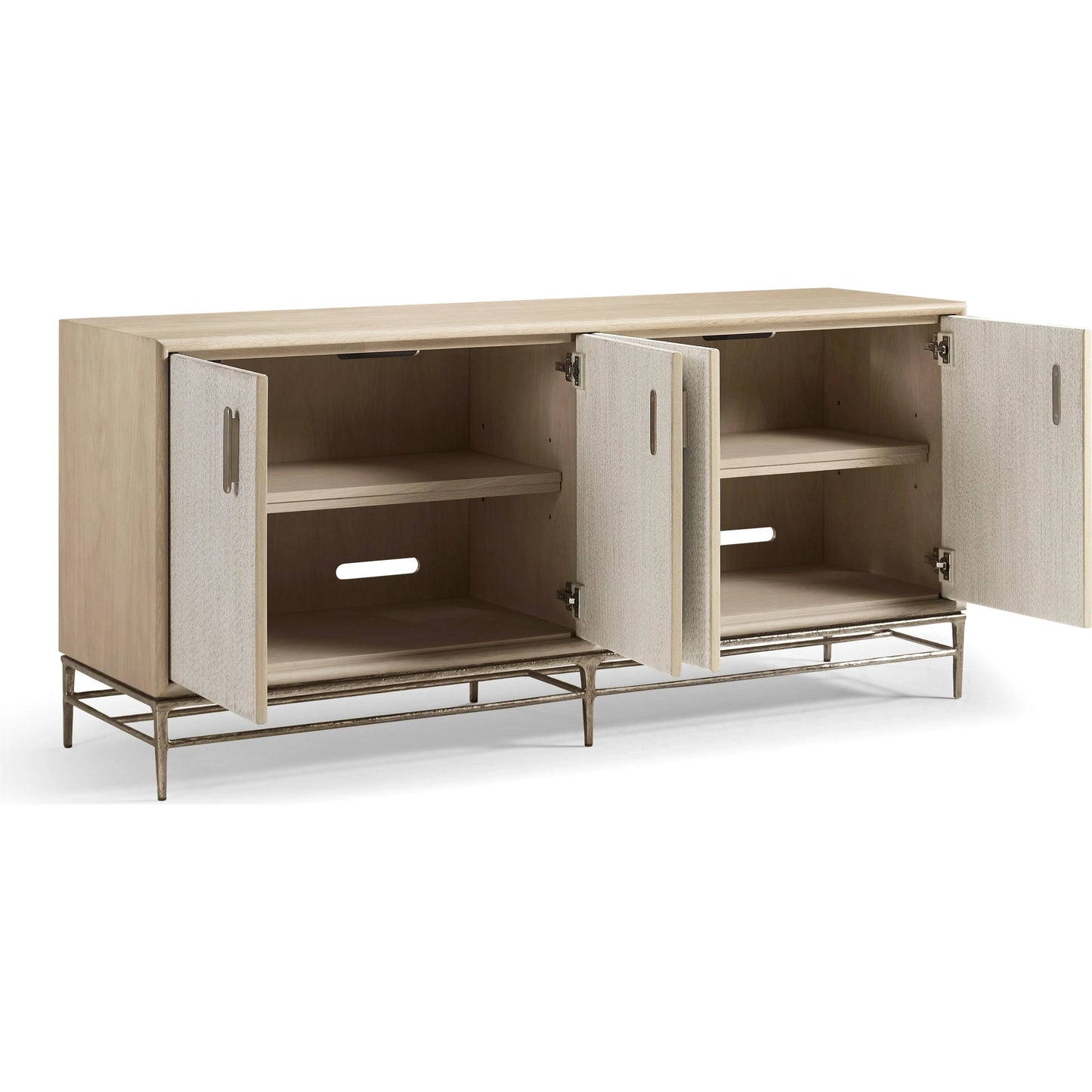 006 SI-2535710 | Additional Silo | Clapotis Entertainment Console by Jonathan Charles in whitewash cord. Made from main rope in a unique style.
