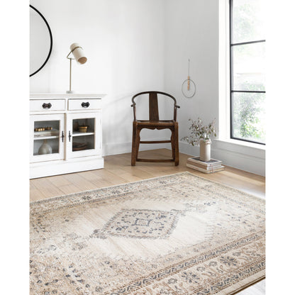 Teagan TEA-02 Rug by Loloi in oatmeal, ivory. Made from high pile: 100% polypropylene, short pile: 100% polyester in a unique style.