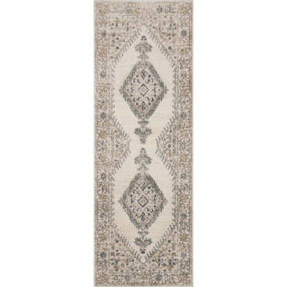 Teagan TEA-02 Rug by Loloi in oatmeal, ivory. Made from high pile: 100% polypropylene, short pile: 100% polyester in a unique style.