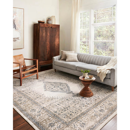 Teagan TEA-02 Rug by Loloi in oatmeal, ivory. Made from high pile: 100% polypropylene, short pile: 100% polyester in a unique style.