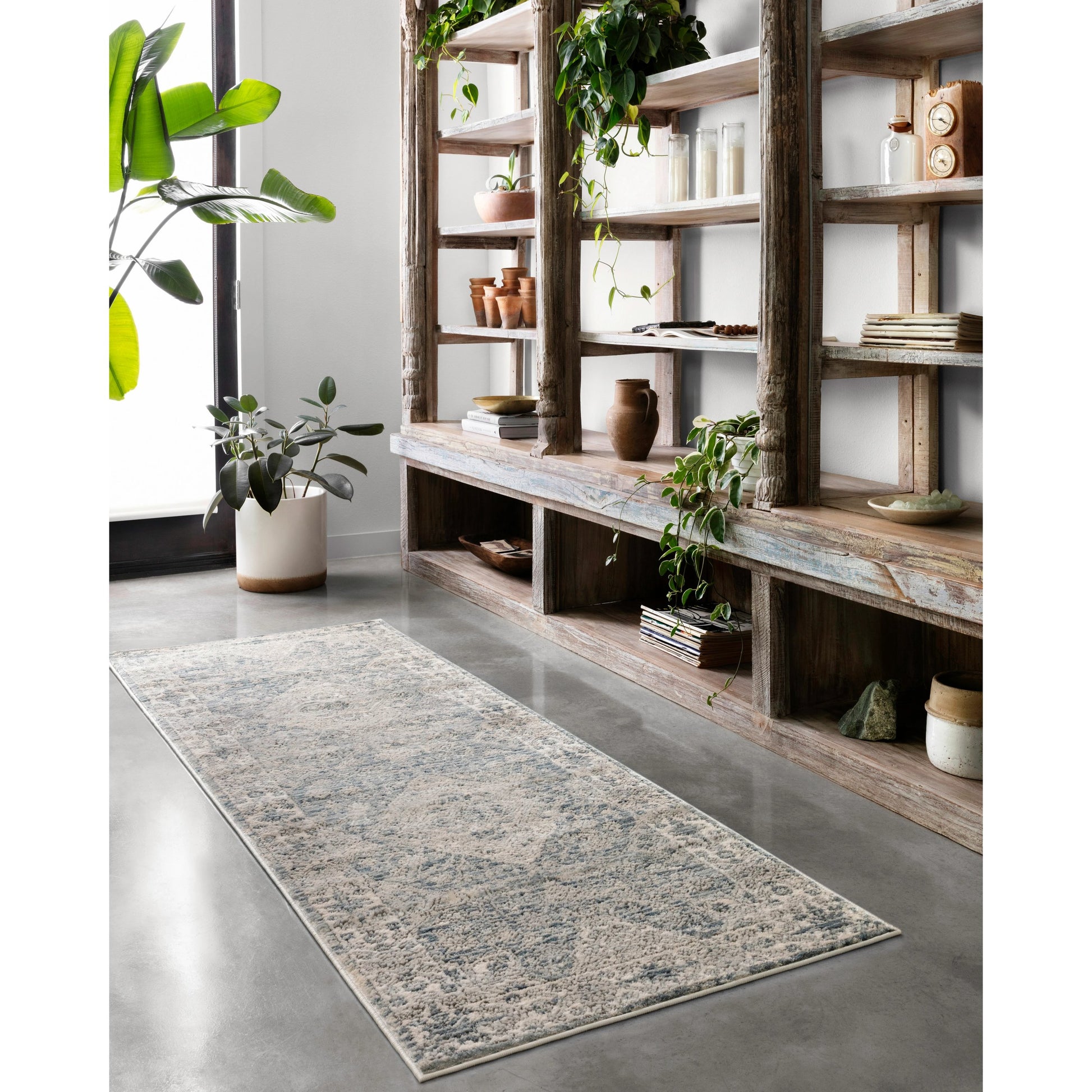 Teagan TEA-04 Rug by Loloi in sky, natural. Made from high pile: 100% polypropylene, short pile: 100% polyester in a unique style.