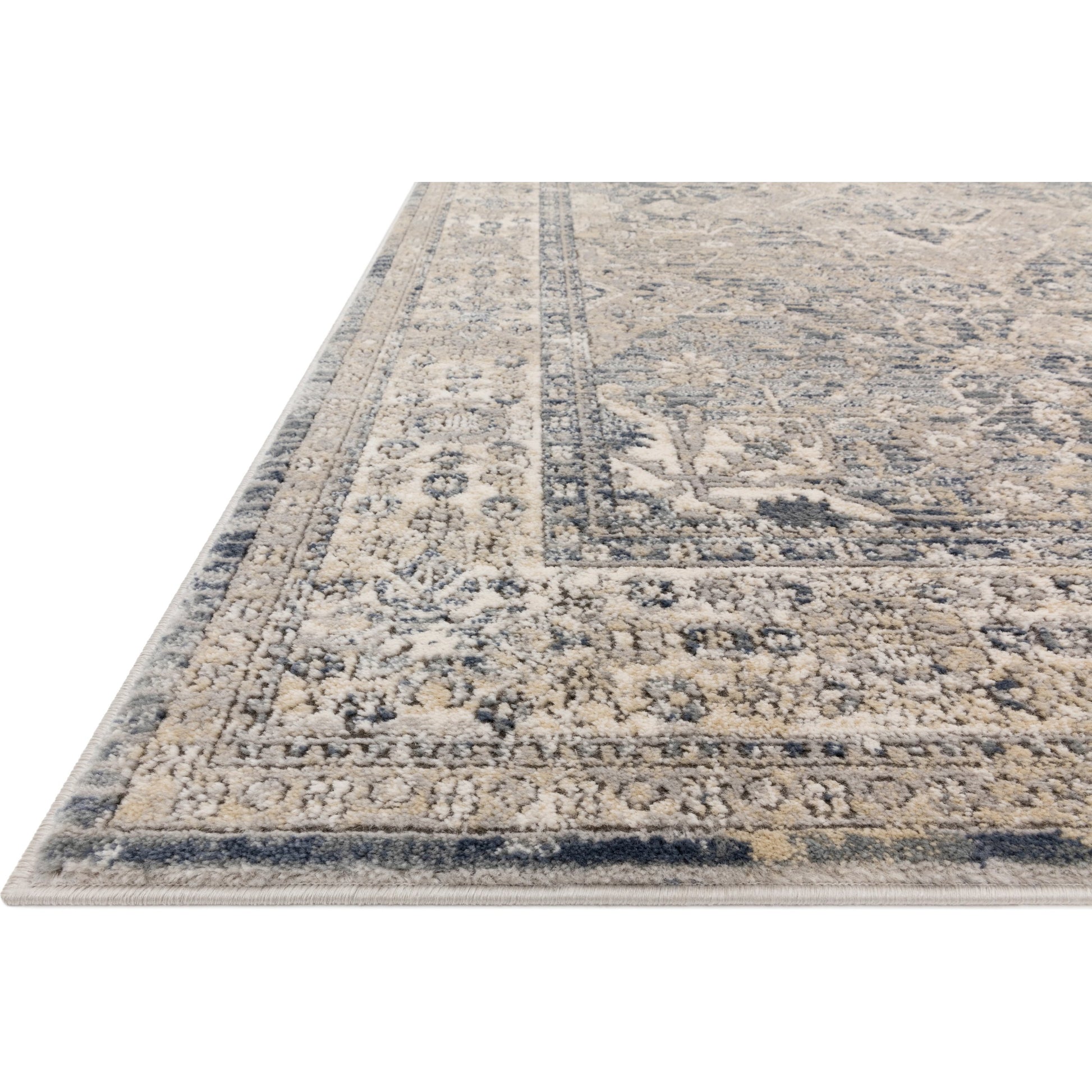 Teagan TEA-04 Rug by Loloi in sky, natural. Made from high pile: 100% polypropylene, short pile: 100% polyester in a unique style.