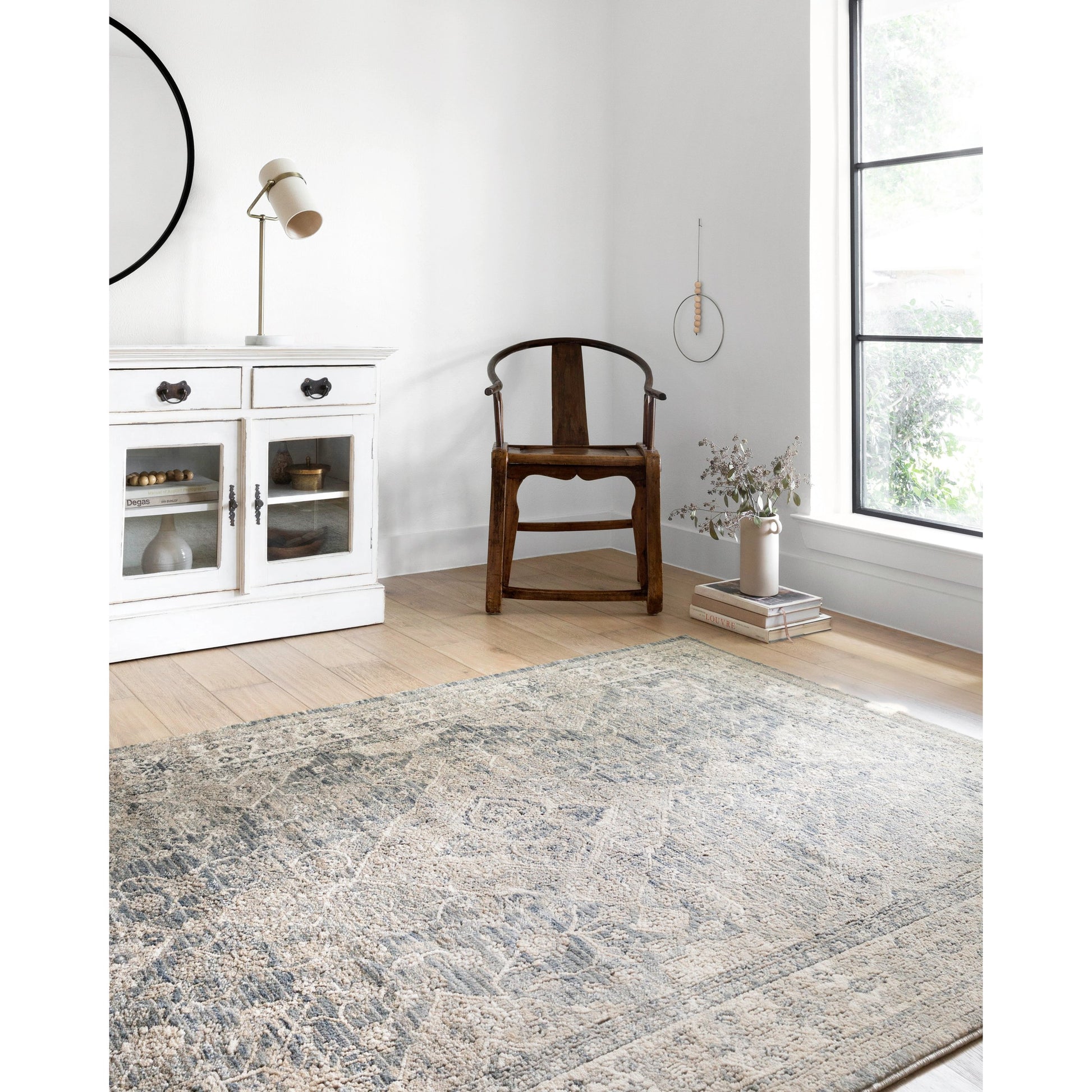 Teagan TEA-04 Rug by Loloi in sky, natural. Made from high pile: 100% polypropylene, short pile: 100% polyester in a unique style.