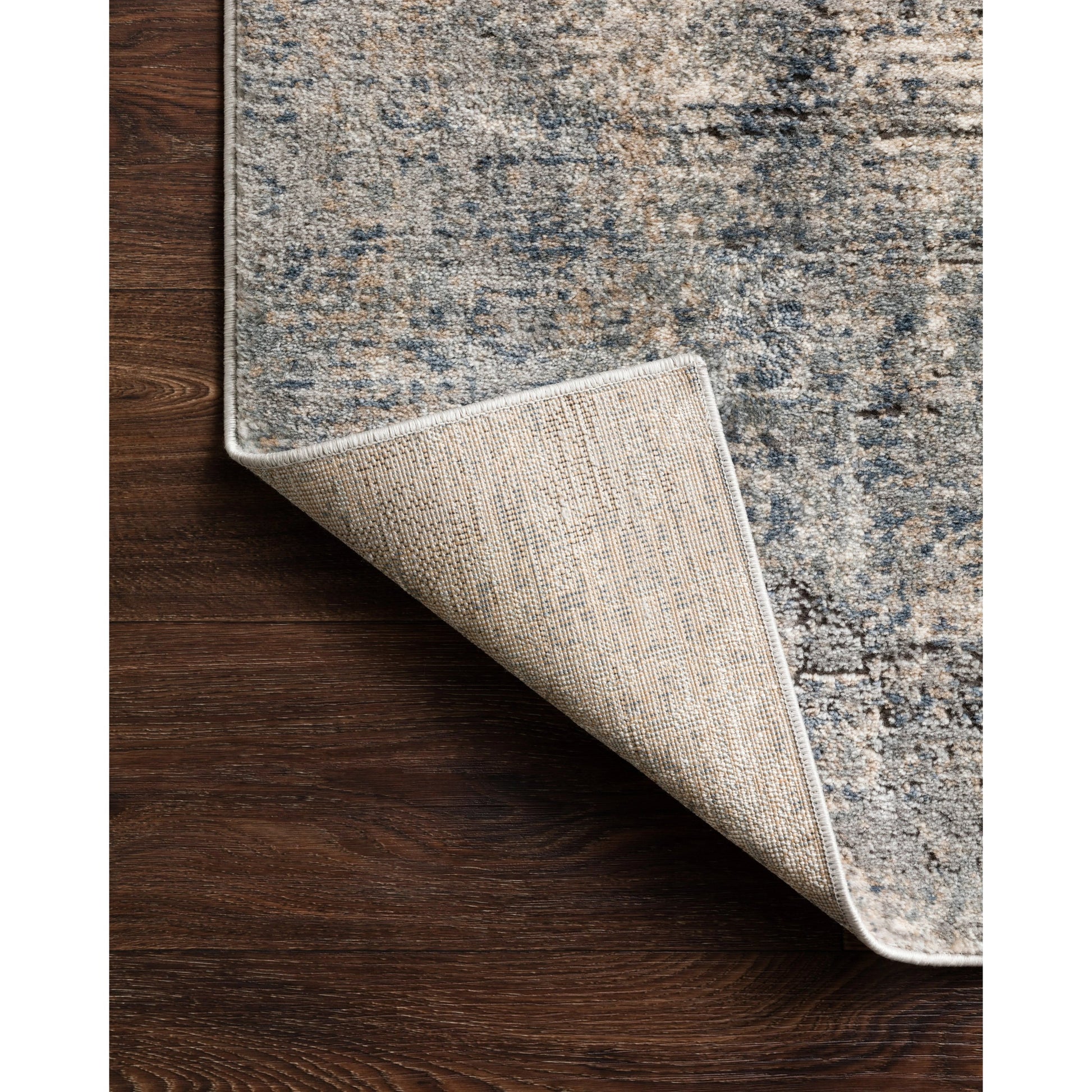 Teagan TEA-05 Rug by Loloi in denim, slate. Made from high pile: 100% polypropylene, short pile: 100% polyester in a unique style.