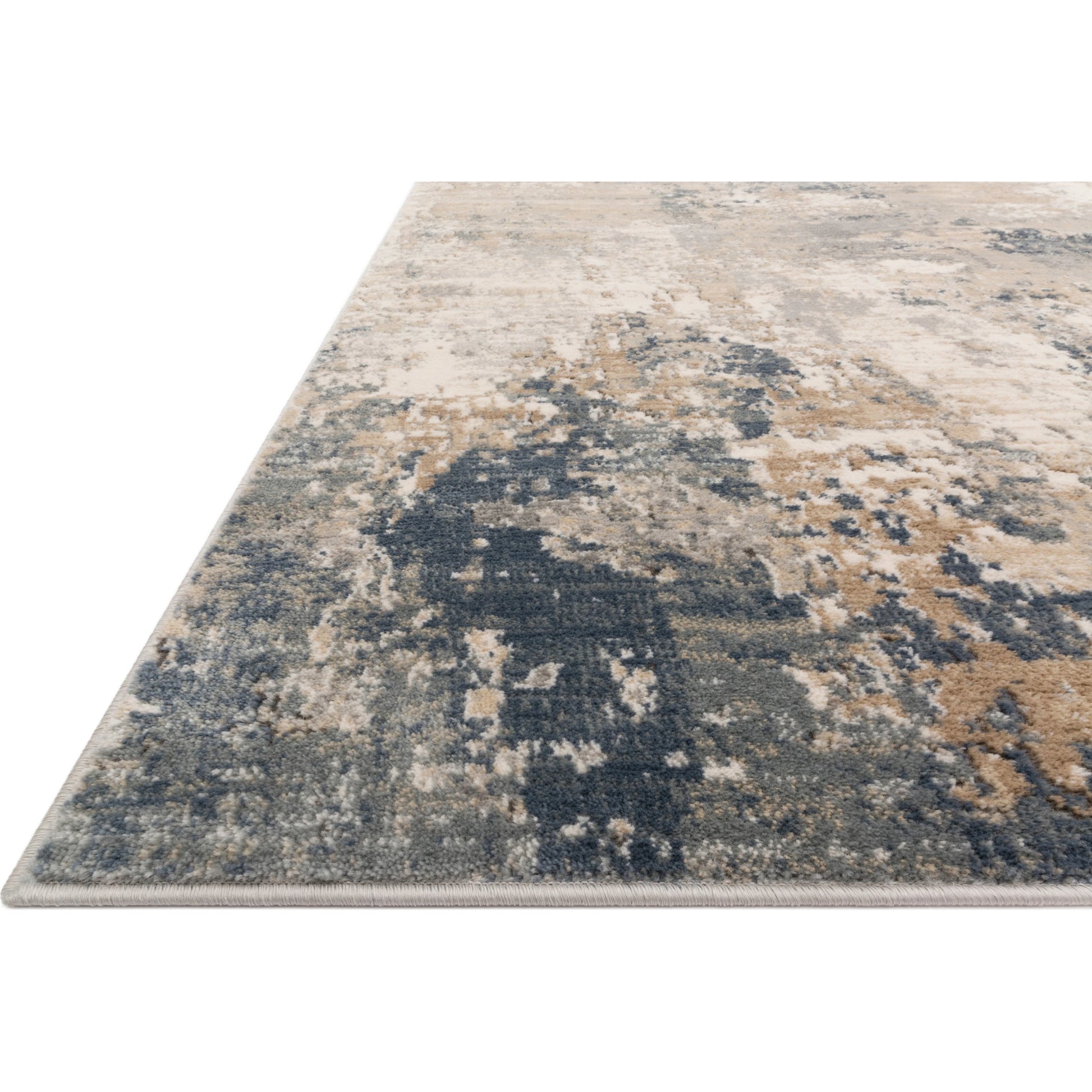 Teagan TEA-06 Rug by Loloi in sand, mist. Made from high pile: 100% polypropylene, short pile: 100% polyester in a unique style.