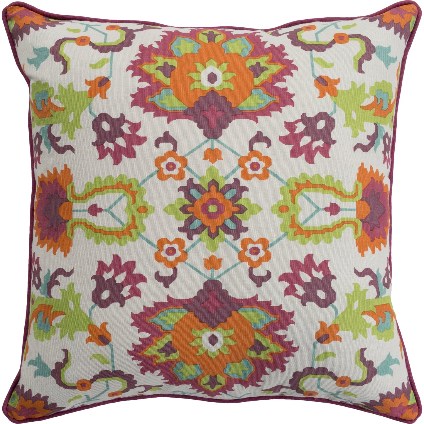 001 S-234102,S-234103,S-234104,S-234105 | Primary Silo | Technicolor Indoor/Outdoor Pillow by Surya. Made from 100% cotton in a eclectic & global style.