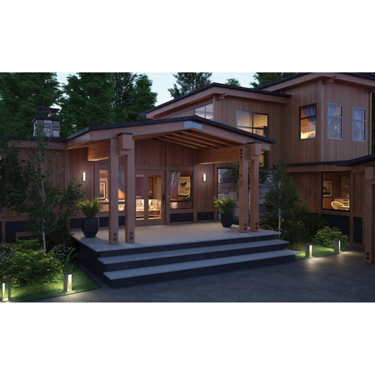 Cosmo Outdoor Wall by Tech Lighting in bronze. Made from aluminum in a modern style.