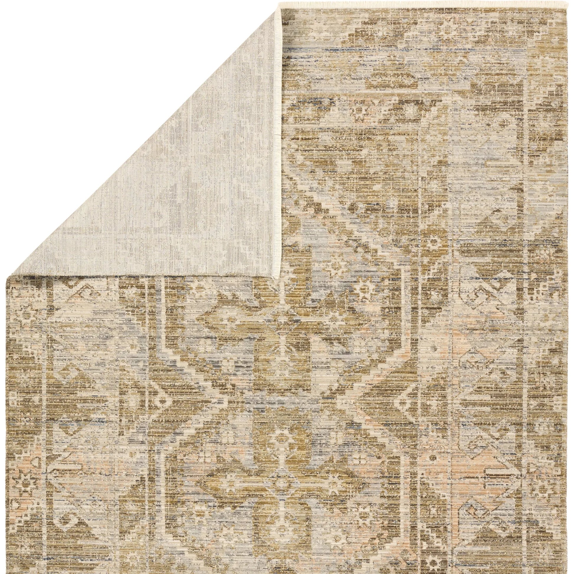 Tejal TEJ01 Indoor/Outdoor Rug by Jaipur Living in green, tan, beige. Made from 100% polyester in a unique style.