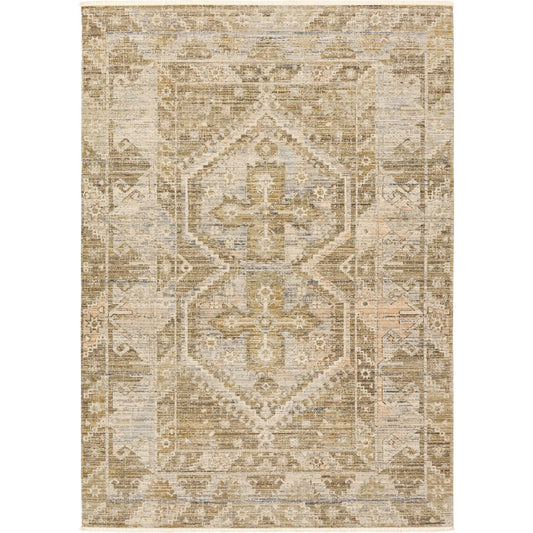 Tejal TEJ01 Indoor/Outdoor Rug by Jaipur Living in green, tan, beige. Made from 100% polyester in a unique style.