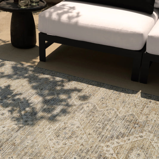 Tejal TEJ02 Indoor/Outdoor Rug by Jaipur Living in tan, beige, gray. Made from 100% polyester in a unique style.