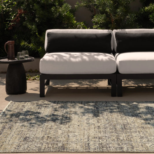 Tejal TEJ03 Indoor/Outdoor Rug by Jaipur Living in gray, tan, beige. Made from 100% polyester in a unique style.