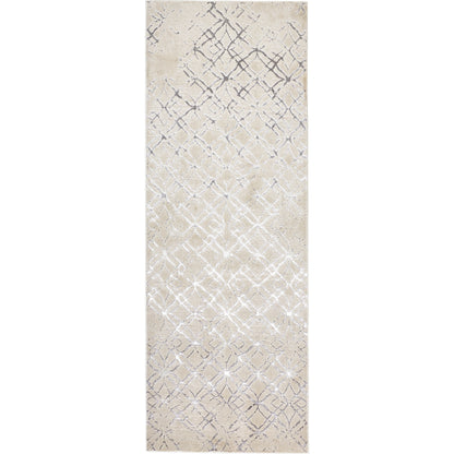 Micah Metallic Trellis Rug - 3047F by Feizy. Made from polyester, polypropylene in a unique style.