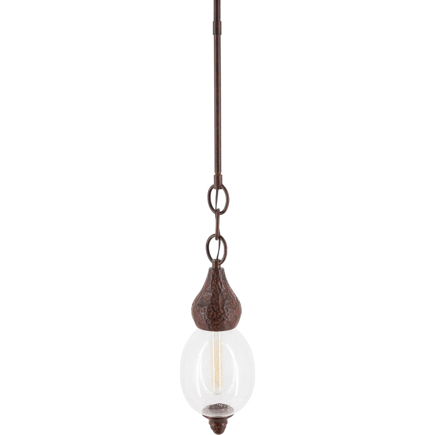 001 SI-1905968 | Primary Silo | Tenison Indoor/Outdoor Ceiling Light by Surya in clear, translucent, rust and hand finished. Made from glass, metal in a modern style.
