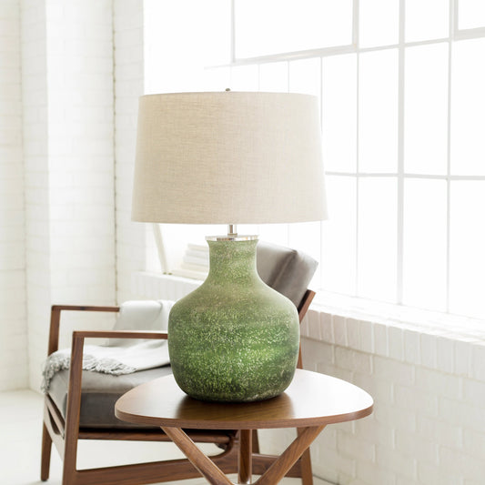Matteo - 20664 by Surya in dark green, light gray and base sandblasted. Made from linen, glass, iron, 100% metal in a cottage & farmhouse style.