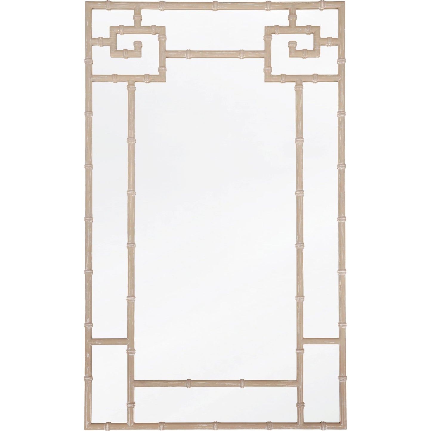 001 SI-2018986 | Primary Silo | Tessa Bamboo Detail Mirror by Worlds Away. Made from unique in a modern style.