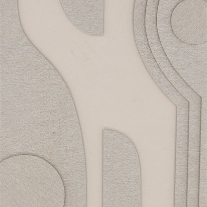 Pierce by Arch & Plane in textured art in a brown float frame. Made from cotton fabric, mango wood frame in a unique style.
