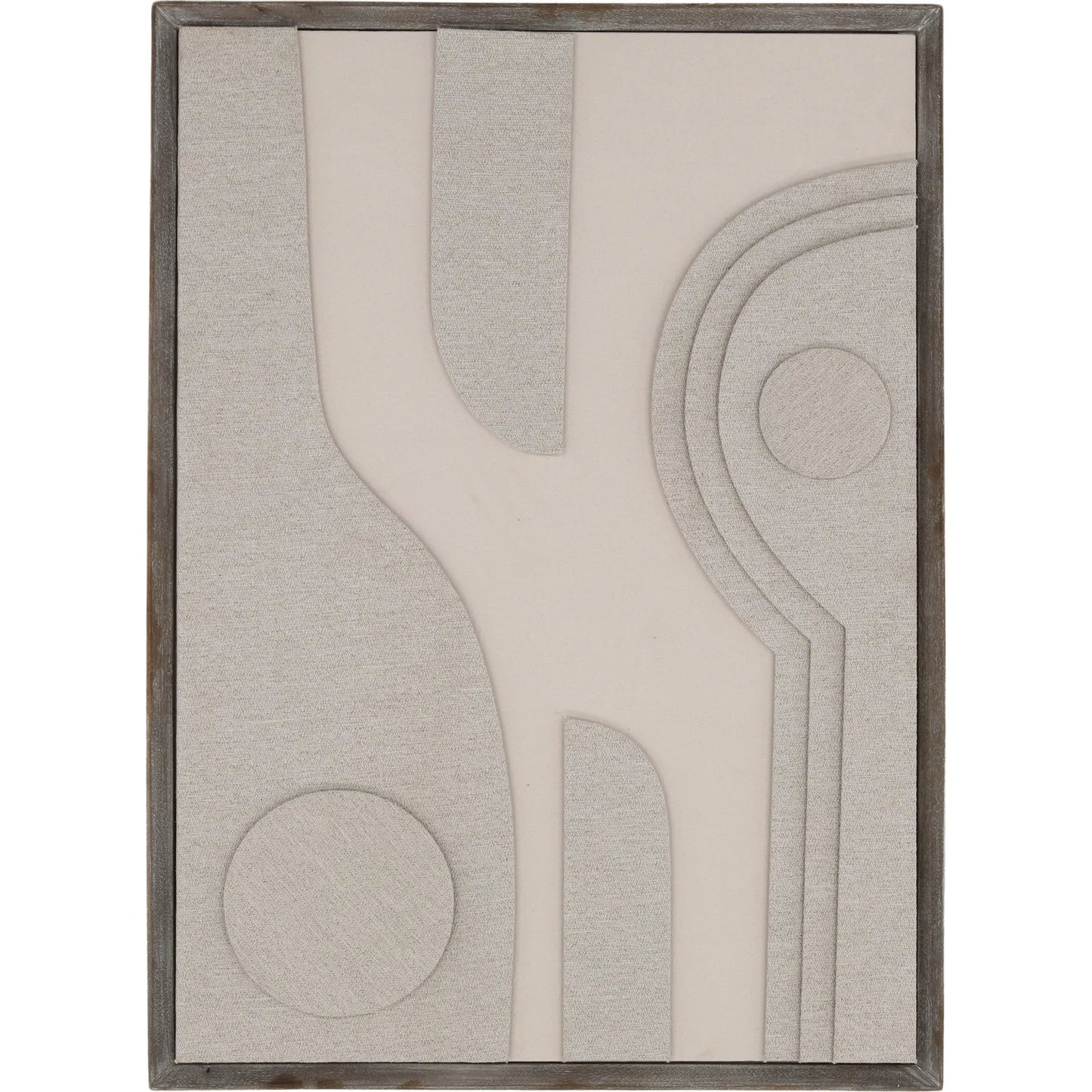 001 SI-2533141 | Primary Silo | Pierce by Arch & Plane in textured art in a brown float frame. Made from cotton fabric, mango wood frame in a unique style.