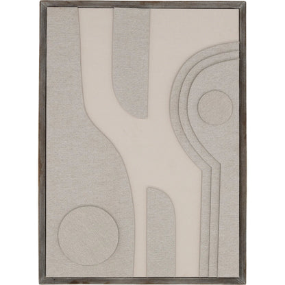 Pierce by Arch & Plane in textured art in a brown float frame. Made from cotton fabric, mango wood frame in a unique style.