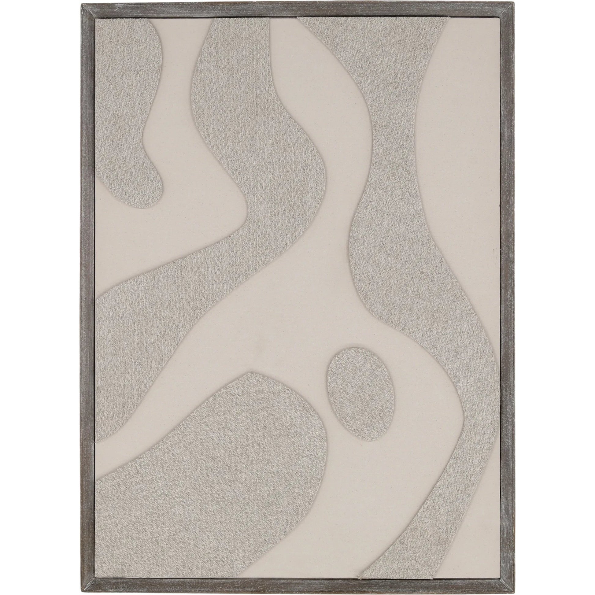 Frederick by Arch & Plane in textured art in a brown float frame. Made from cotton fabric, mango wood frame in a unique style.