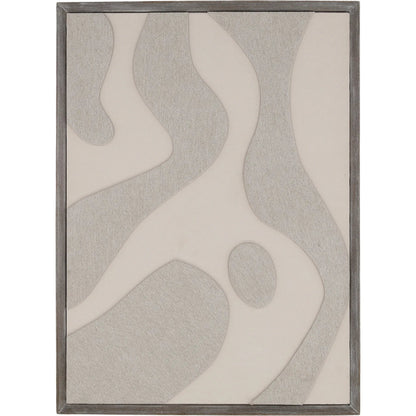 Frederick by Arch & Plane in textured art in a brown float frame. Made from cotton fabric, mango wood frame in a unique style.