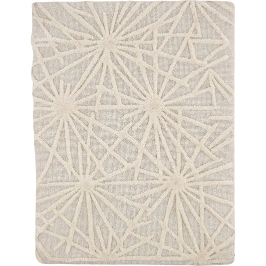 Ozias Wall Art by Arch & Plane in ivory. Made from tufted wool in a unique style.