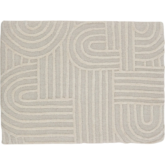 Theros Wall Art by Arch & Plane in ivory. Made from tufted wool in a unique style.