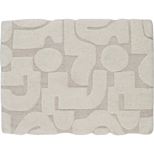Vania Wall Art by Arch & Plane in ivory. Made from tufted wool in a unique style.