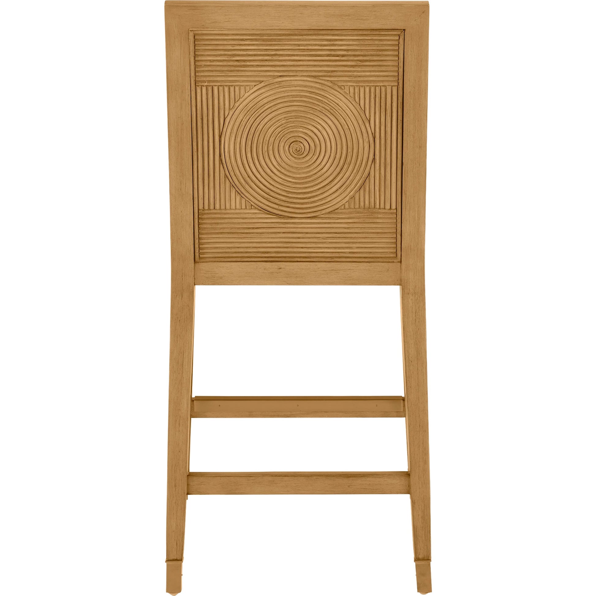 Santos Side Chair by Currey and Company. Made from mahogany, rattan, brass in a modern style.