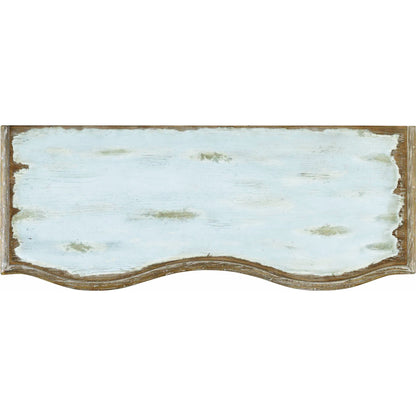 Chatelet Chest by Hooker Furniture in light blue. Made from pecan veneers, resin with solid-wood edge top in a cottage & farmhouse style.