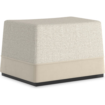 Et Voila Ottoman by Caracole in mottled grey, pumice and dark chocolate. Made from birch in a unique style.
