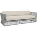 Miami Outdoor Sofa by Sunset West in frost. Made from olefin rope in a coastal style.