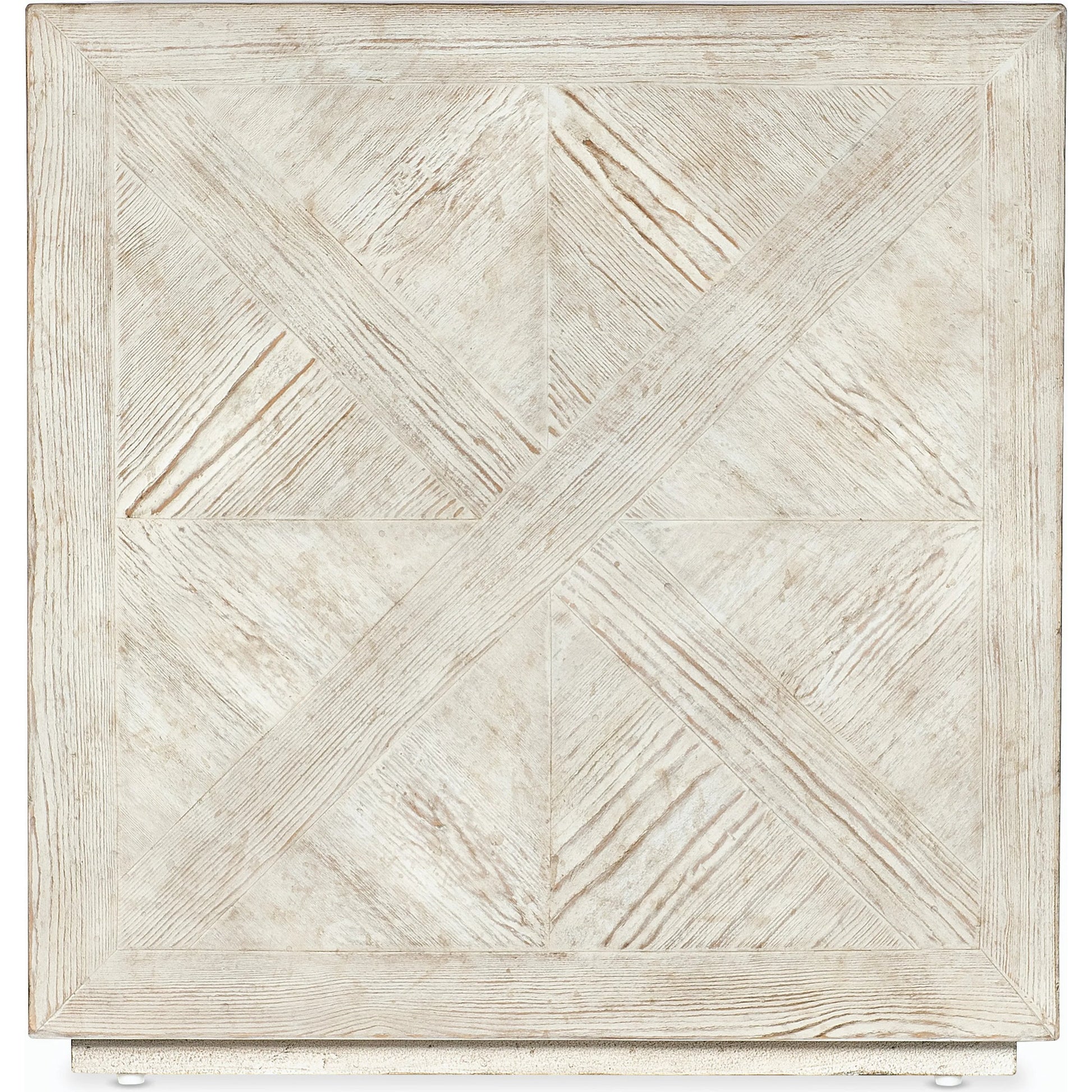 Commerce & Market Block Buster End Table by Hooker Furniture in whites, creams, beiges and white finish. Made from pine veneers in a modern style.