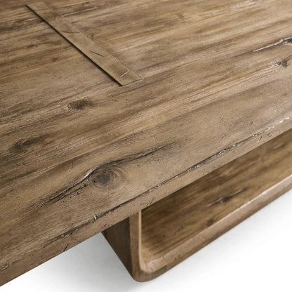108" Stone Ridge Rectangular Table by Jonathan Charles in tully light acacia. Made from acacia veneer in a transitional style.