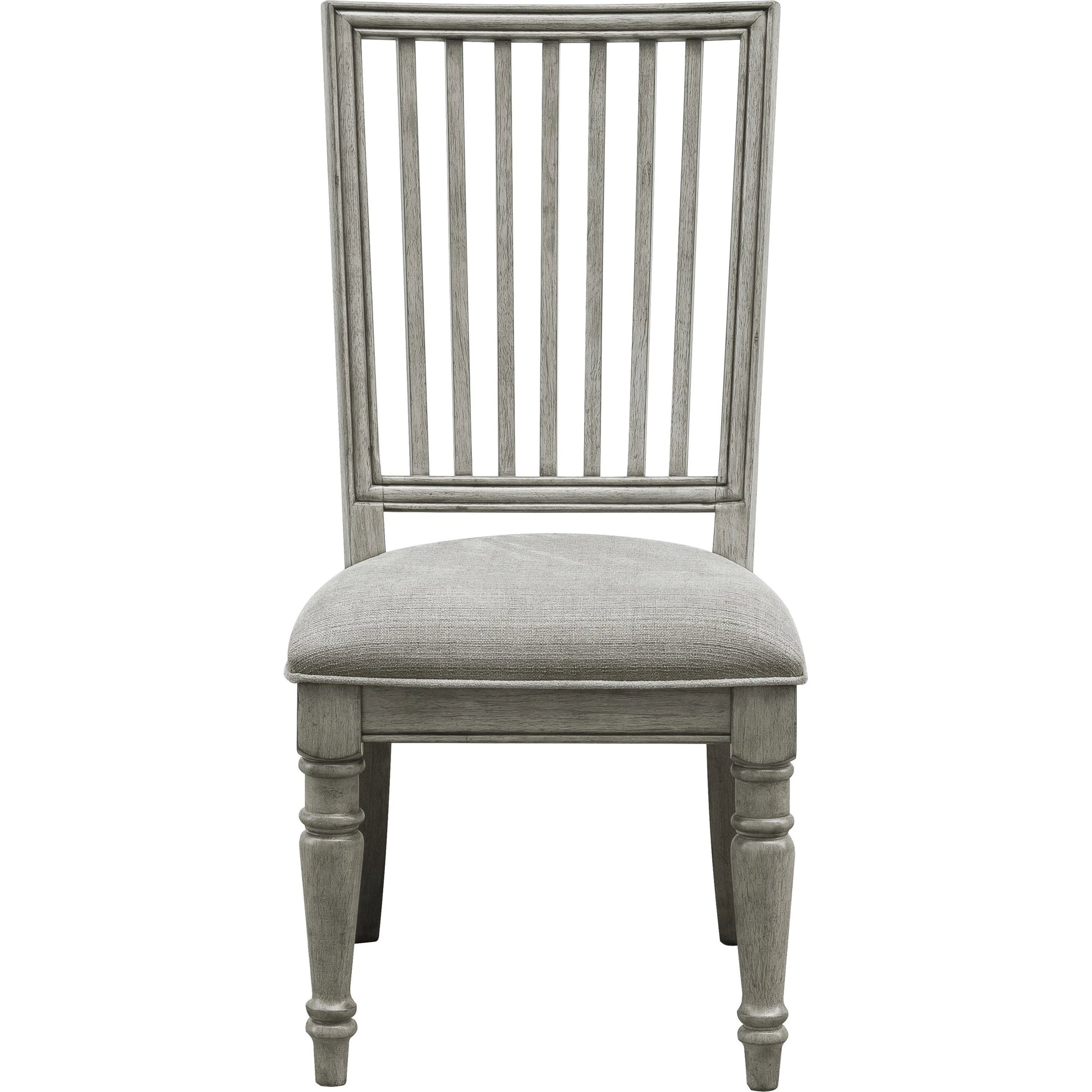 Madison Ridge Side Chair (Set of 2) by Pulaski Furniture in bluff grey. Made from asian hardwood, oak veneers, fabric in a traditional style.