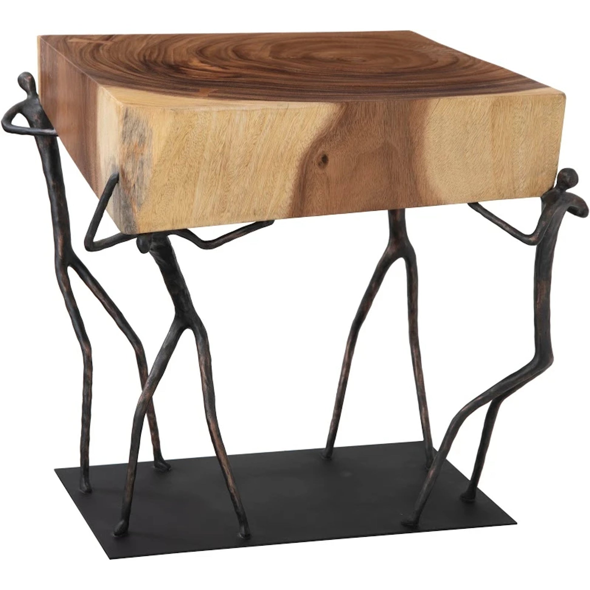 Atlas Side Table Chamcha Wood, Natural by Phillips Collection in natural. Made from unique in a eclectic & global style.