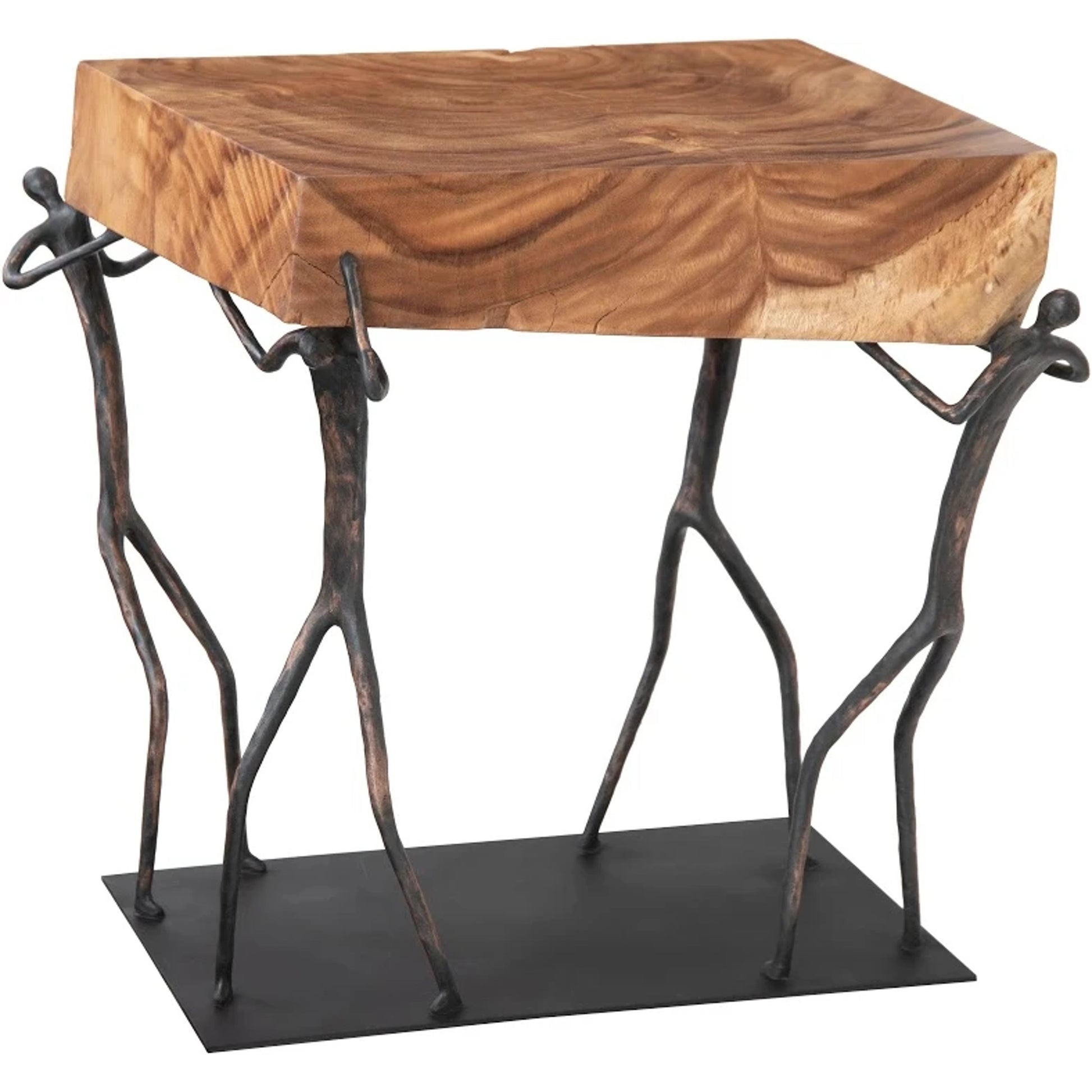 Atlas Side Table Chamcha Wood, Natural by Phillips Collection in natural. Made from unique in a eclectic & global style.