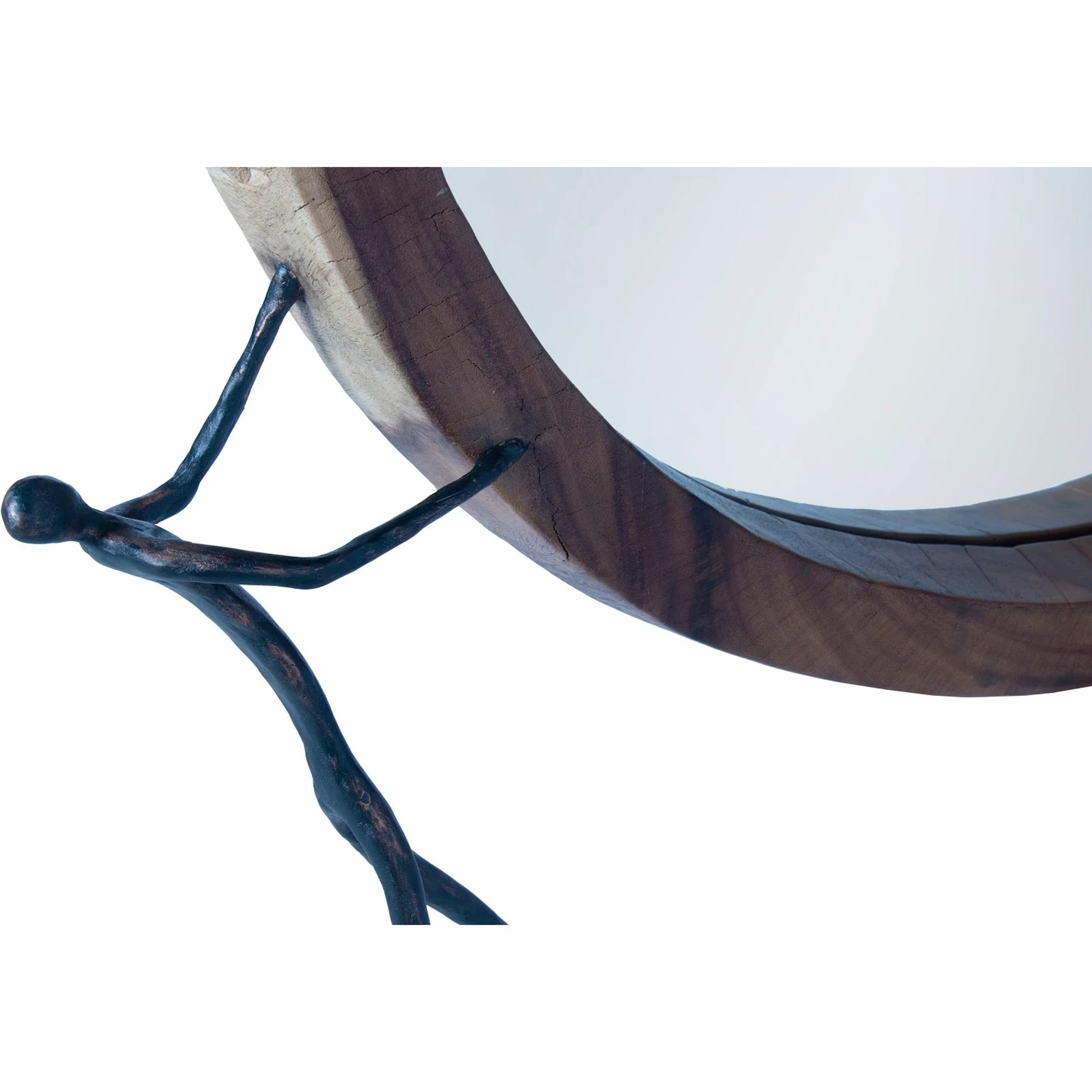 Atlas Mirror by Phillips Collection in gray. Made from wood, chamcha in a eclectic & global style.