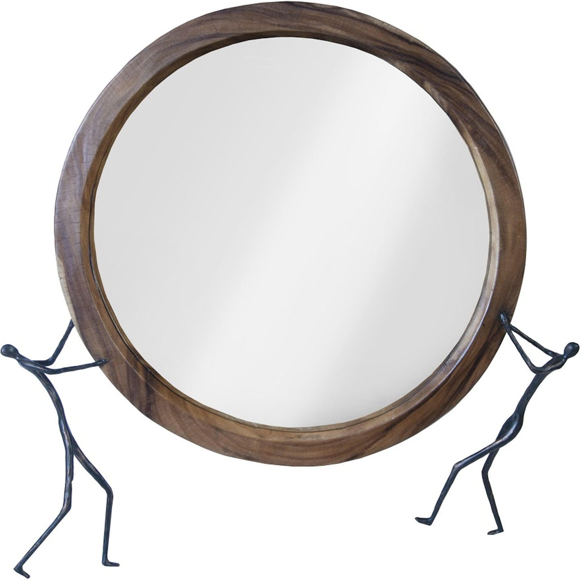 Atlas Mirror by Phillips Collection in gray. Made from wood, chamcha in a eclectic & global style.