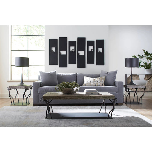 Atlas Side Table Chamcha Wood, Gray Stone by Phillips Collection in gray, black and gray. Made from wood, chamcha in a eclectic & global style.