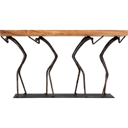 Atlas Console Table by Phillips Collection. Made from wood, chamcha in a eclectic & global style.