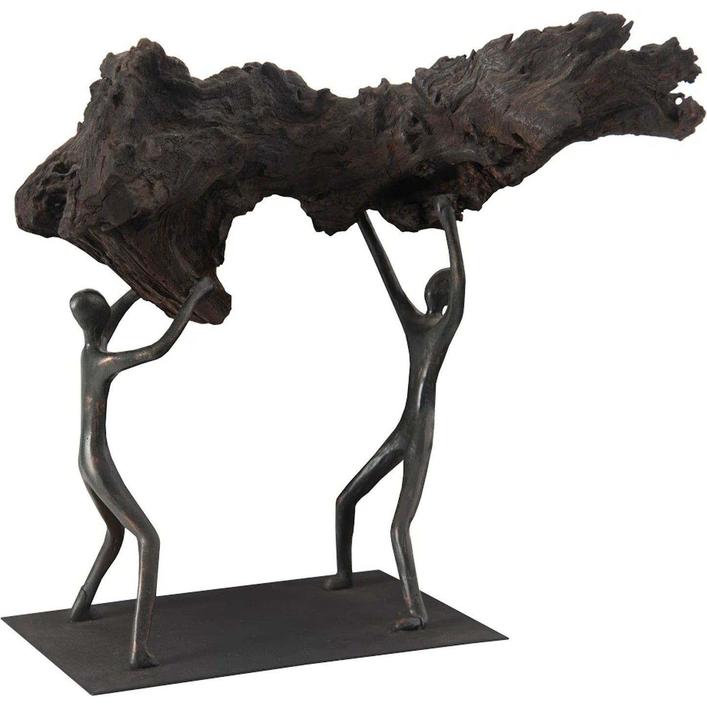 002 SI-1790217 | Additional Silo | Atlas Lifting Wood Sculpture by Phillips Collection in black, brown and brown, black. Made from wood, metal in a eclectic & global style.